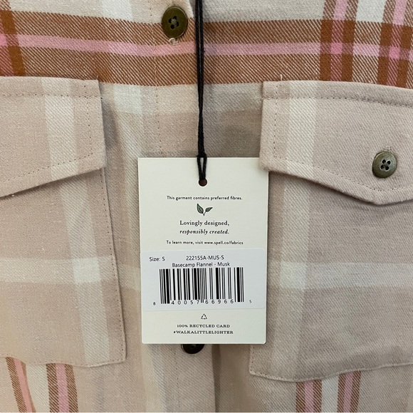 NWT Spell Basecamp Flannel in Musk size S - Picture 8 of 8